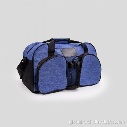 Blue canvas large capacity gym bag